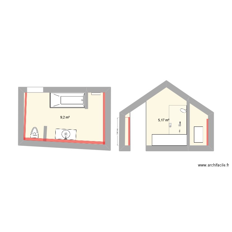 Eva evrard. Plan de 3 pièces et 16 m2