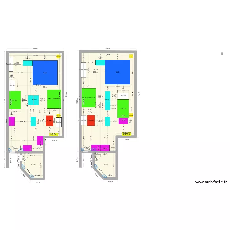 Atelier rectif CAMI. Plan de 