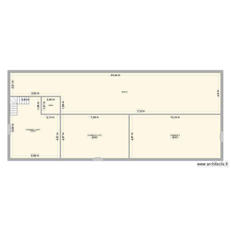 BOULIN R+1. Plan de 5 pièces et 221 m2