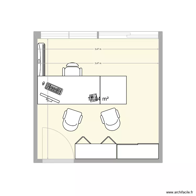 bureau 106 v2. Plan de 