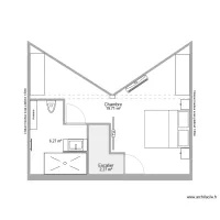Plan d&eacute;finitif - Etage - Maison 60 Saint Louis