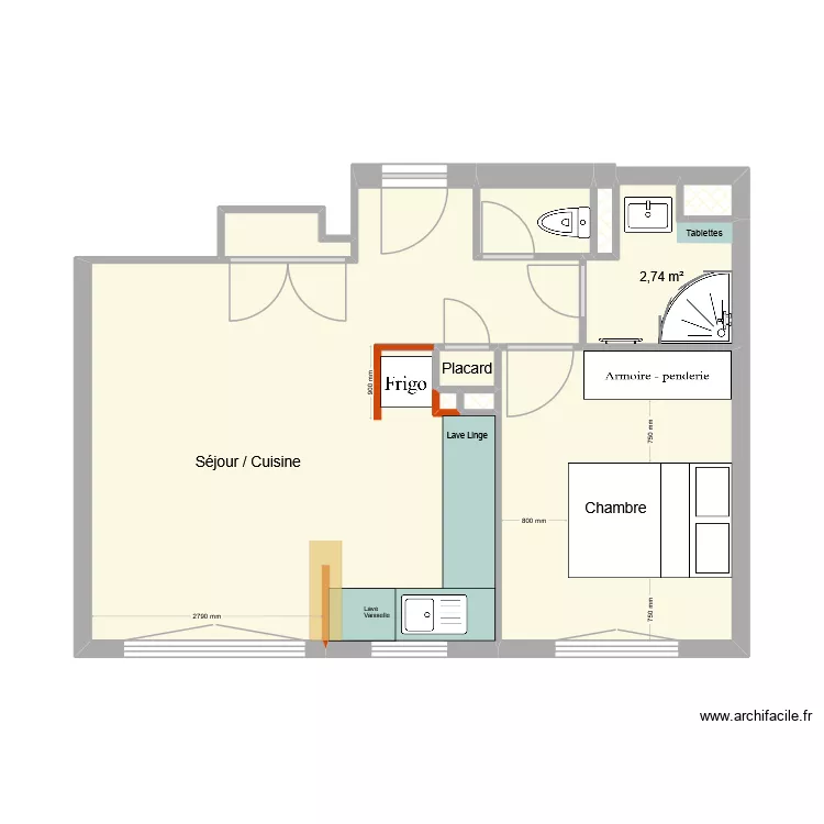 106 Sèvres Projet V3. Plan de 10 et 39 m² 106 Sèvres Projet V3. Plan de 10 et 39 m²