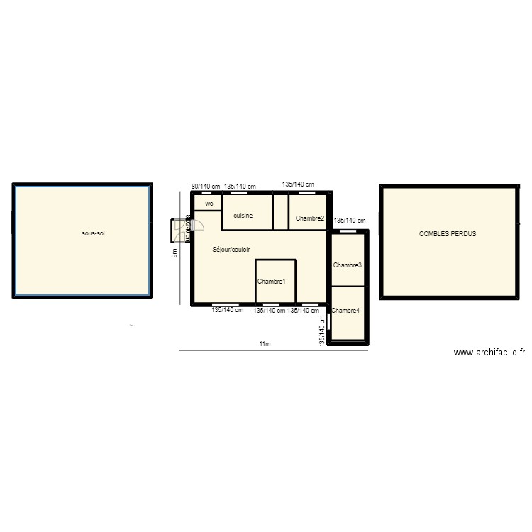 wagener. Plan de 11 pièces et 304 m2