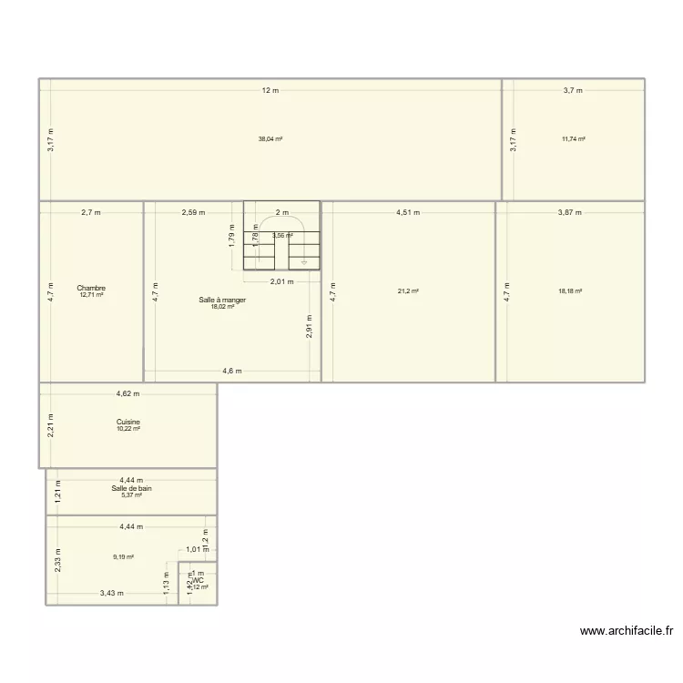 COTATIONS MAISON RDC. Plan de 11  et 149 m²