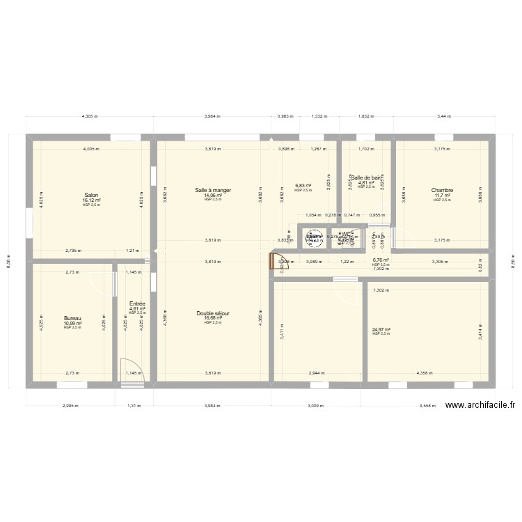 Maisoun dourges 3. Plan de 12 pièces et 119 m2