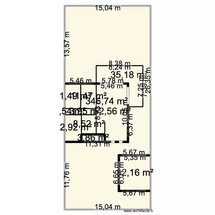 RP 65 Galinou. Plan de 