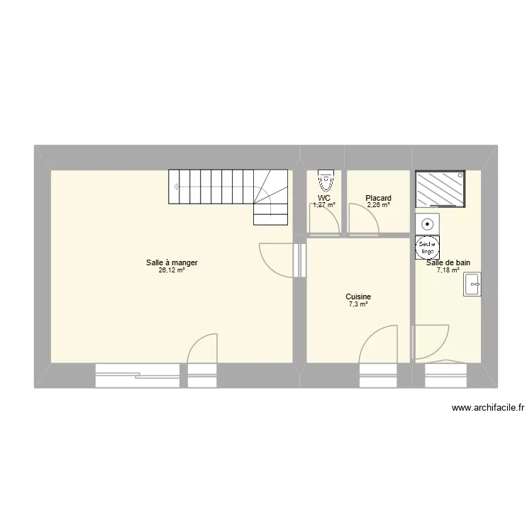 RDC N°76. Plan de 9 Pièces et 91 m² RDC N°76. Plan de 9 Pièces et 91 m²