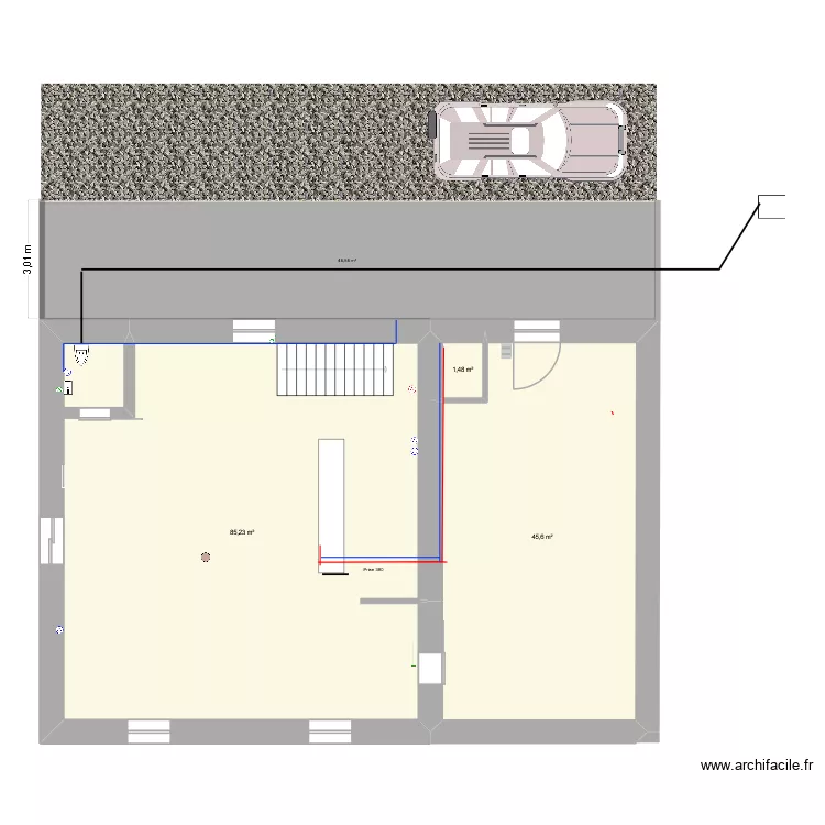 Etage Chai Mazée V2026-24052026. Plan de 3 et 132 m² Etage Chai Mazée V2026-24052026. Plan de 3 et 132 m²