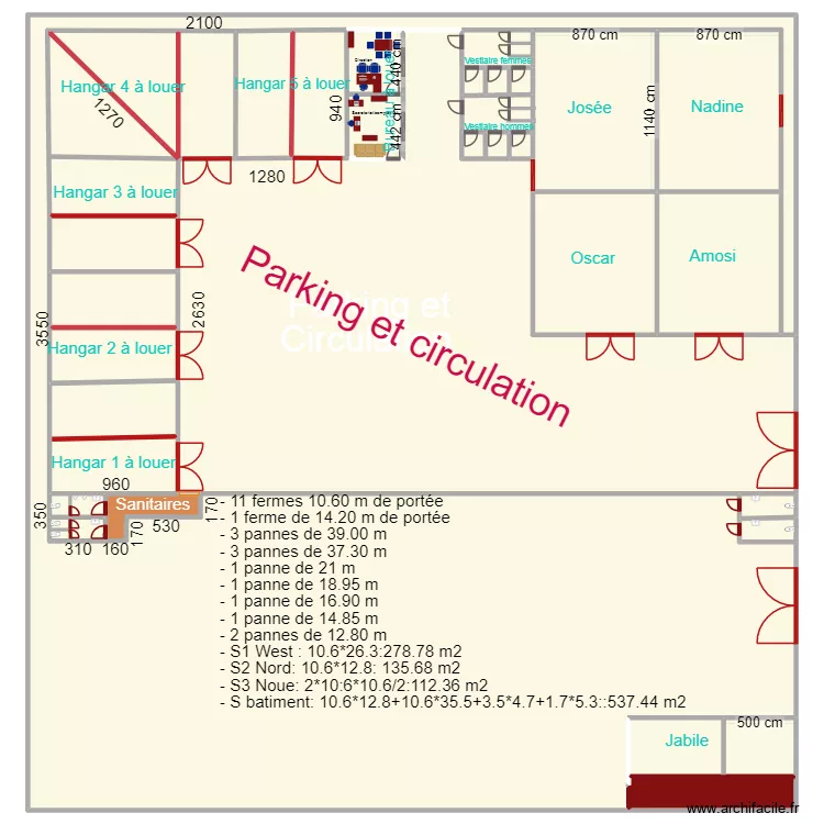Toiture. Plan de 35 et 3016 m² Toiture. Plan de 35 et 3016 m²