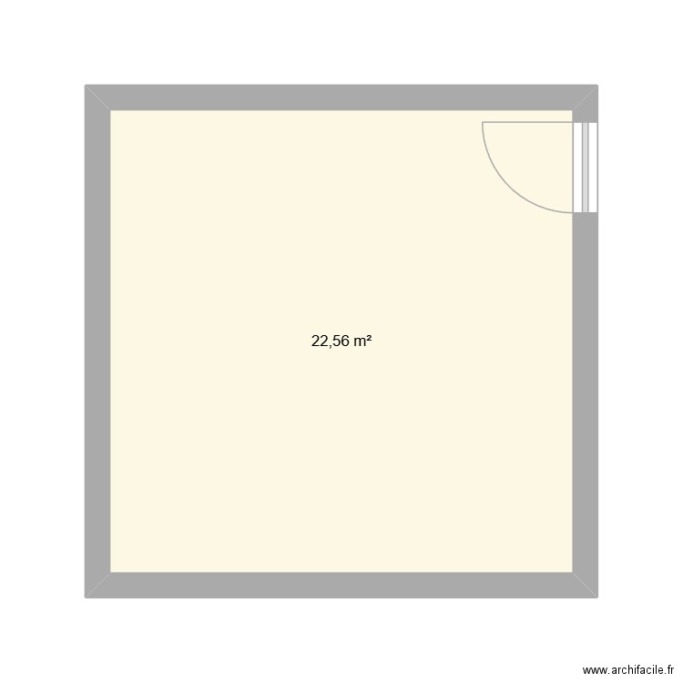 Auribeau. Plan de 1 pièce et 23 m2