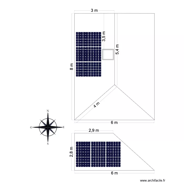 MAISON LACOMBE juillet. Plan de 