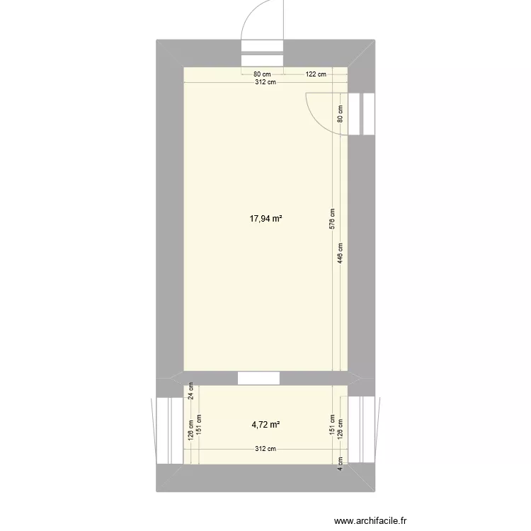 Studio Cit&eacute; Henri. Plan de 