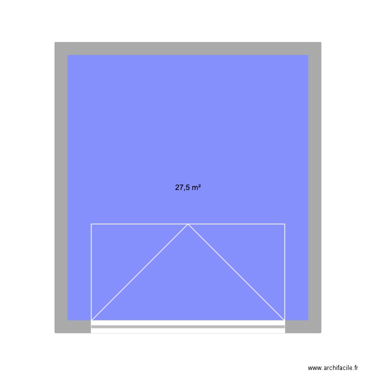 Garage existant. Plan de 1 pièce et 28 m2