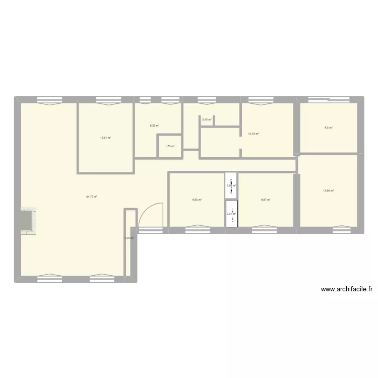 MARS26. Plan de 13  et 148 m²
