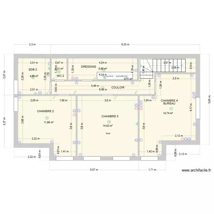 1ER-V1. Plan de 7  et 62 m²