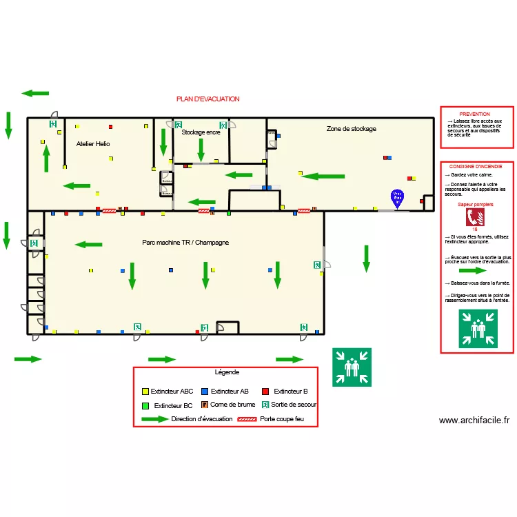 DistripacInvert. Plan de 19  et 7621 m²