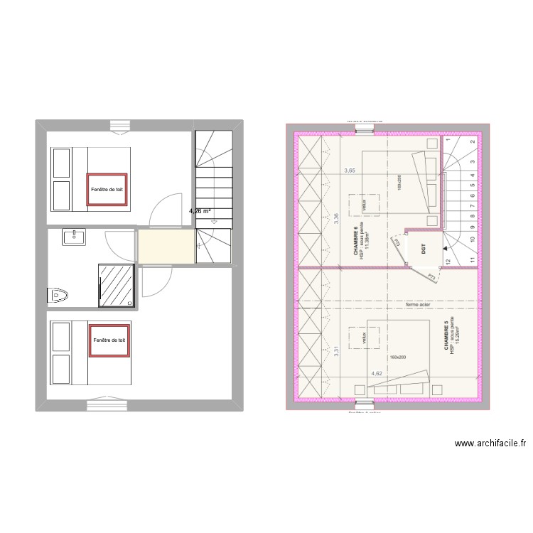 SDB en haut en bas . Plan de 0 pièce et 0 m2