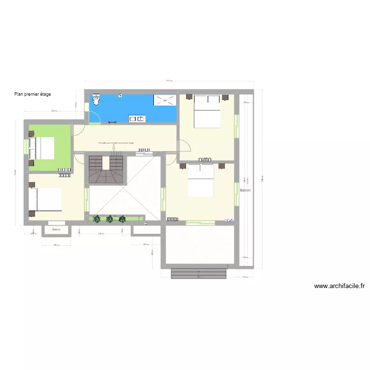 Plan premier etage F1. Plan de Plan premier etage F1. Plan de