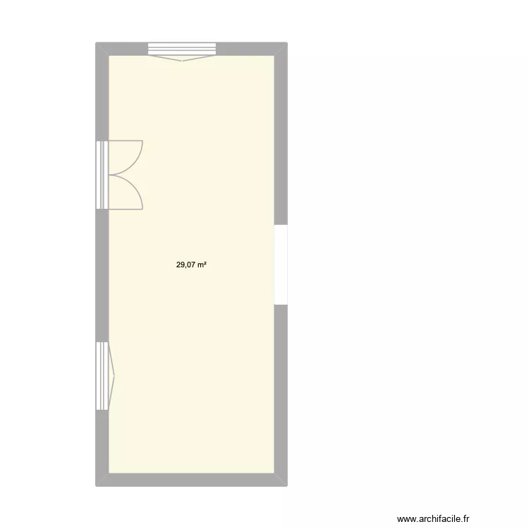 Plans chambre. Plan de 1  et 29 m²