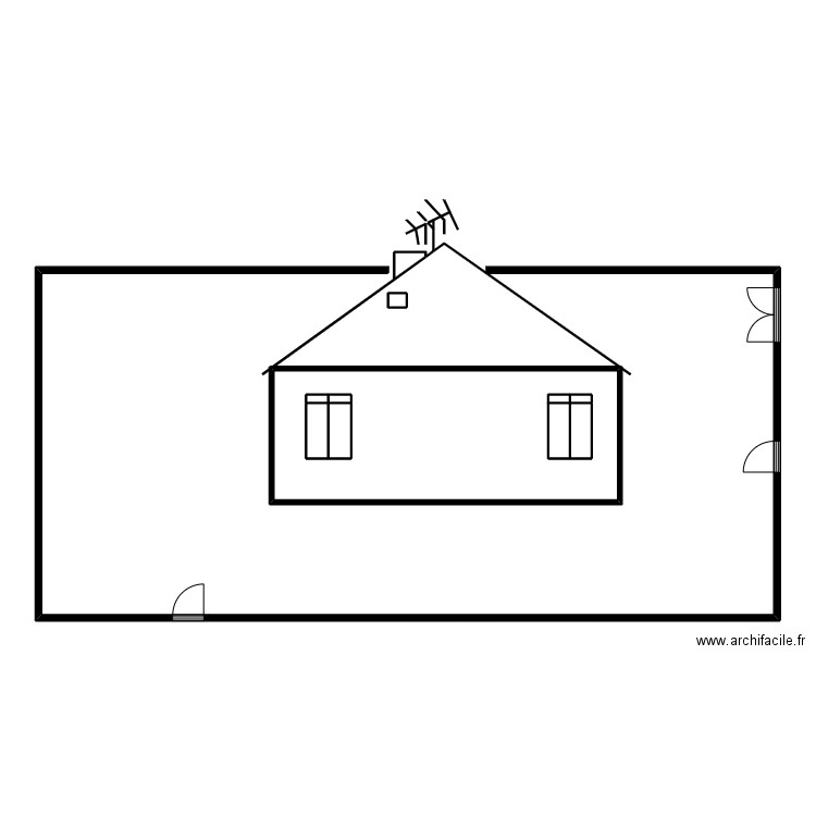 coté  allee. Plan de 11 pièces et 34 m2