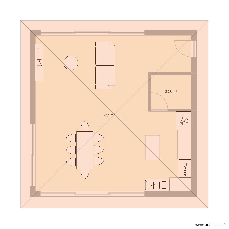 salon. Plan de 0 pièce et 0 m2