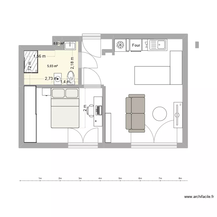 deuil la barre. Plan de 2 Pièces et 5 m² deuil la barre. Plan de 2 Pièces et 5 m²