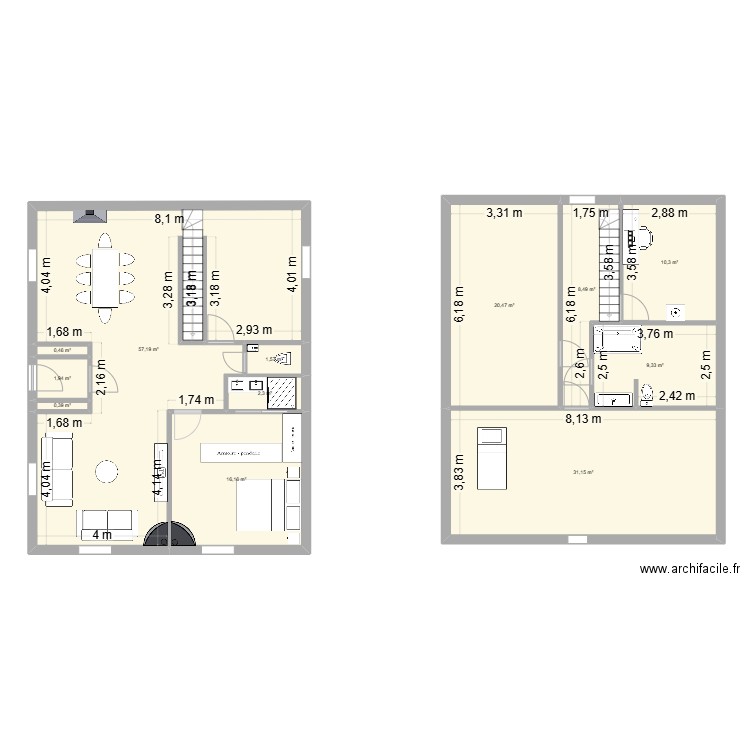 LouisP3. Plan de 12 pièces et 160 m2