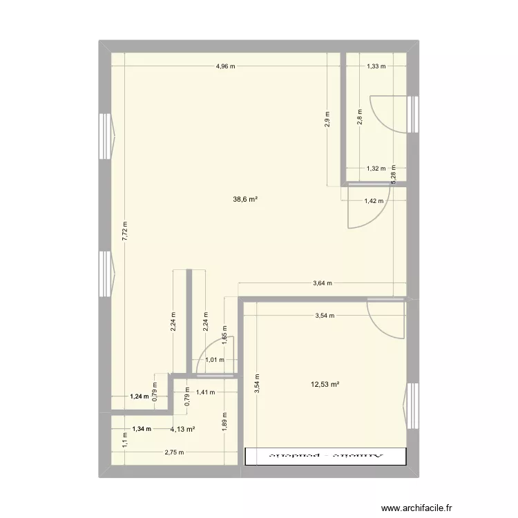 Alm. Plan de 3  et 55 m²