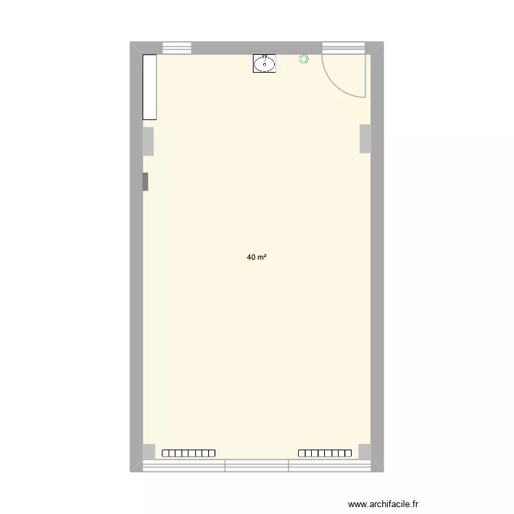 Appartement th&eacute;rapeutique. Plan de 1  et 40 m²