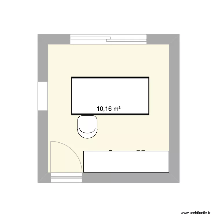 SALLE A MANGER. Plan de 1  et 10 m²