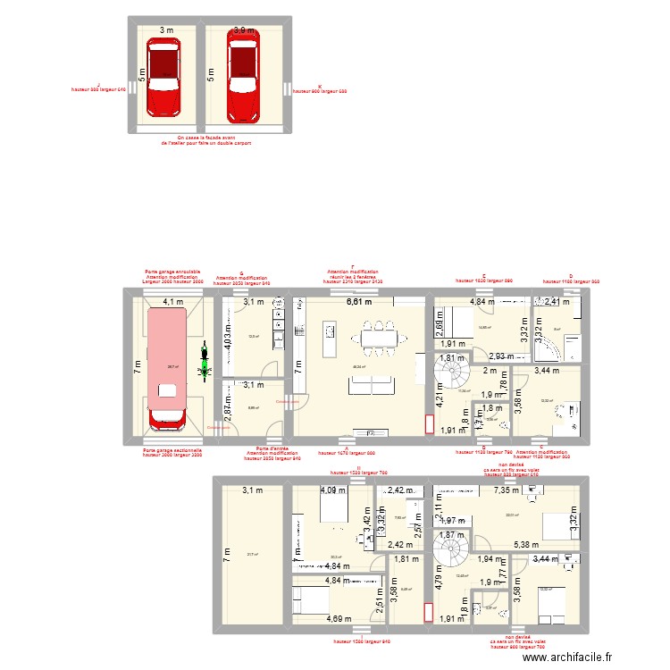 maison ligné. Plan de 20 pièces et 297 m2