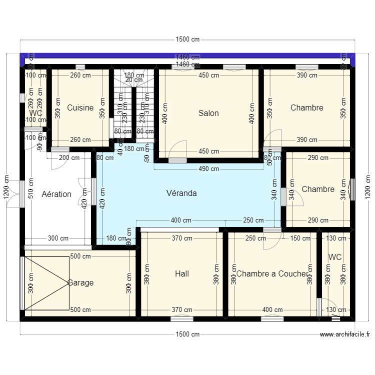 Plan de Terrain 15mx12m Client 33 6 67 52 49 51 V2. Plan de 13 pièces et 153 m2