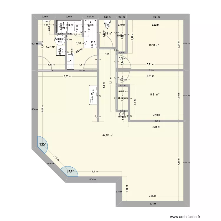 LOUVET RC. Plan de 8 et 81 m² LOUVET RC. Plan de 8 et 81 m²