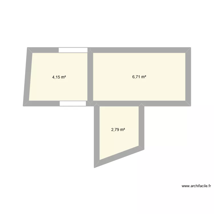 BAS. Plan de 3 et 14 m² BAS. Plan de 3 et 14 m²