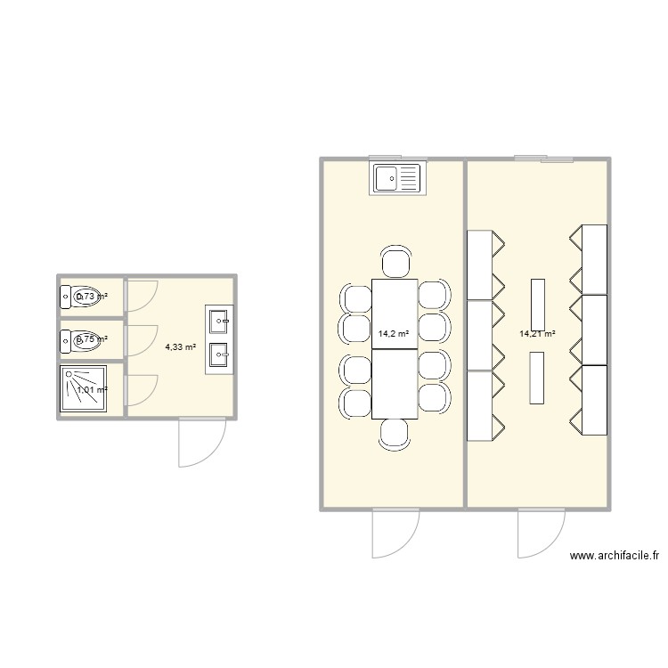 EH CHANTIER JONAGE. Plan de 6 pièces et 35 m2