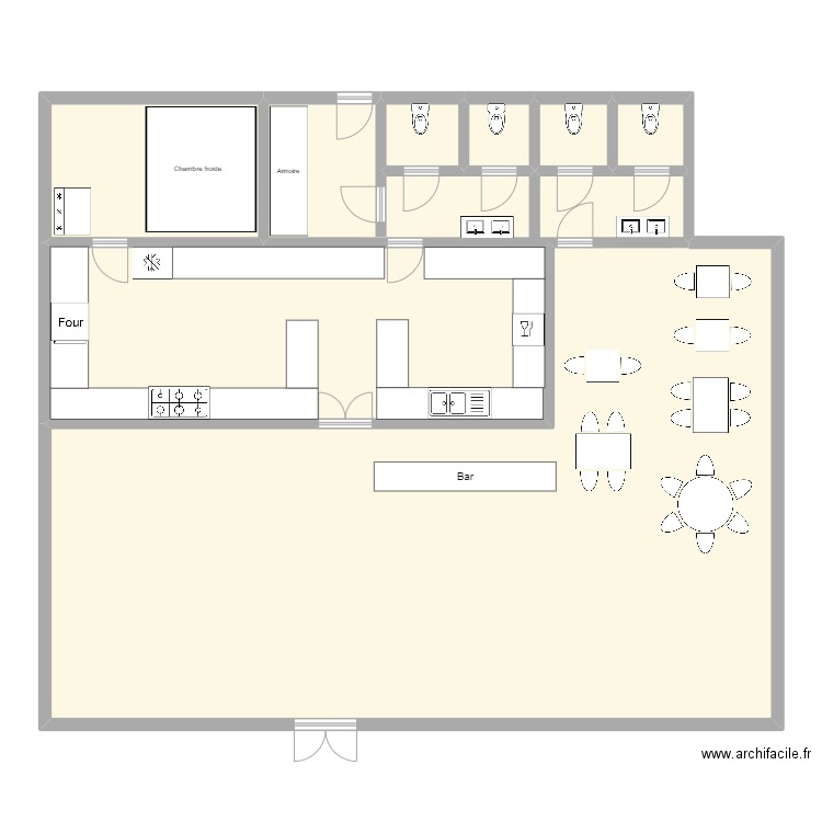 salle Chr . Plan de 8 pièces et 207 m2