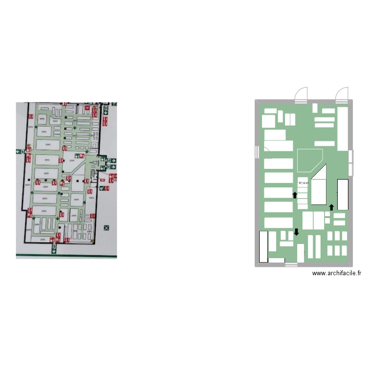 plan mag conforama. Plan de 1 pièce et 57 m2