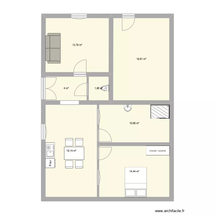 maison x3. Plan de 7  et 83 m²