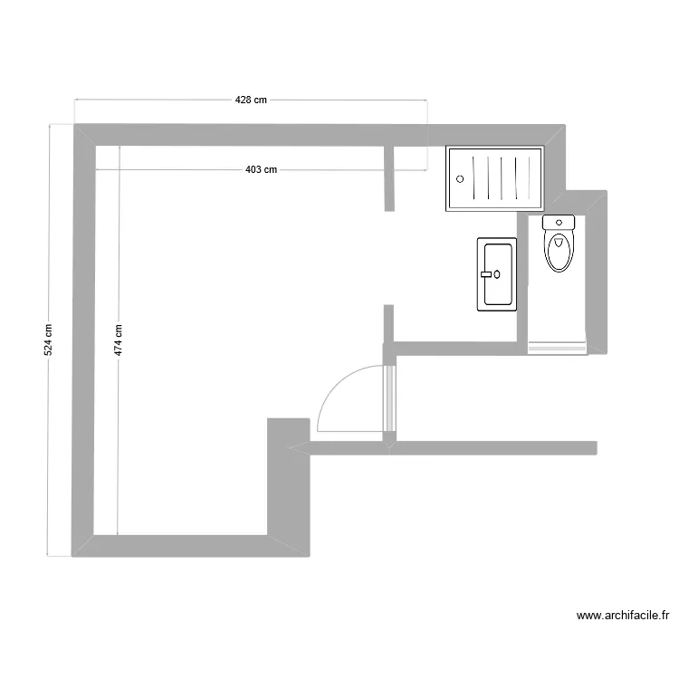 salle_debain_chambre_ismael. Plan de 