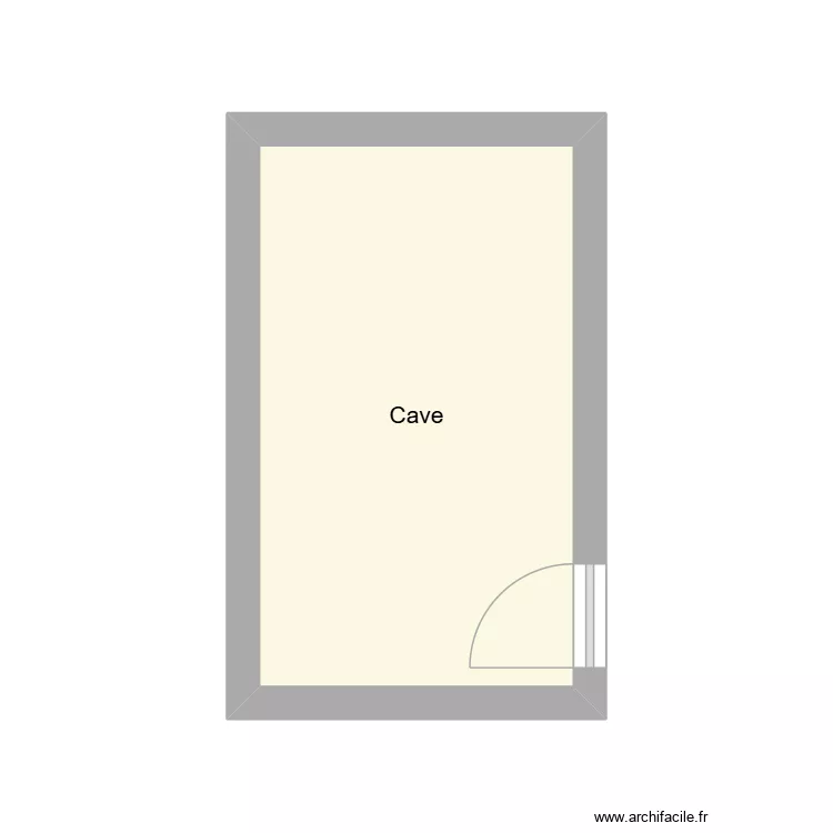 cave 52040. Plan de 1  et 10 m²