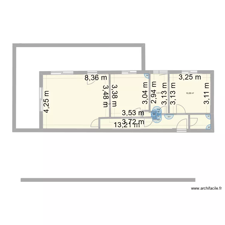 Rosas- C&eacute;line & Greg. Plan de 3  et 55 m²