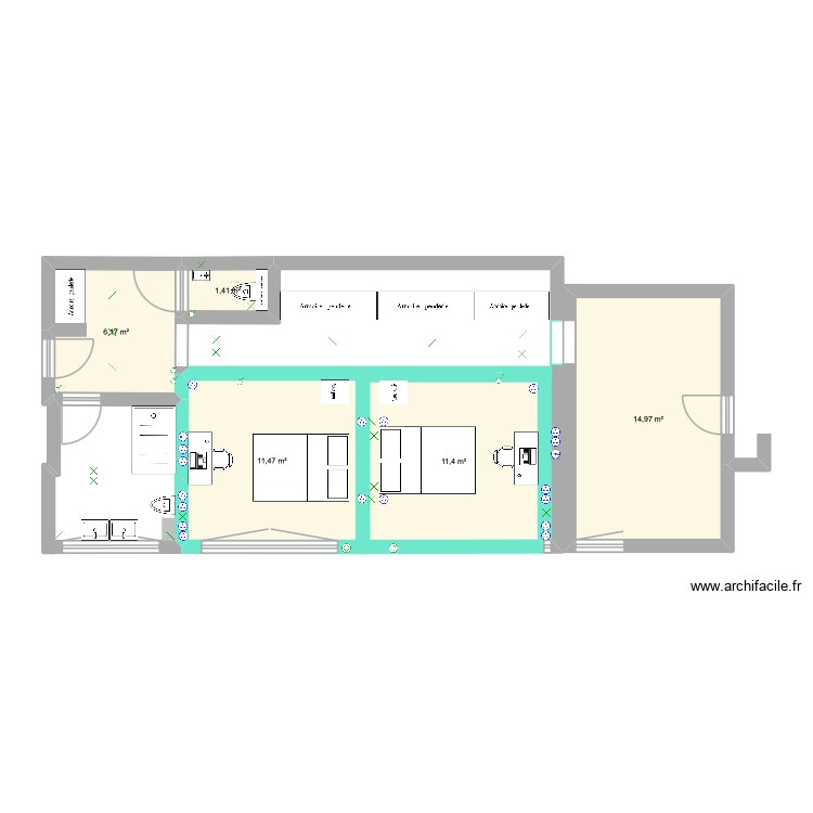 olivia et Fred 2. Plan de 0 pièce et 0 m2