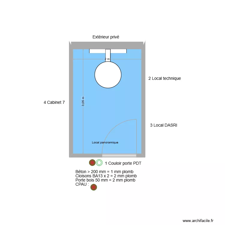 31370 Local panoramique. Plan de 1 et 6 m² 31370 Local panoramique. Plan de 1 et 6 m²