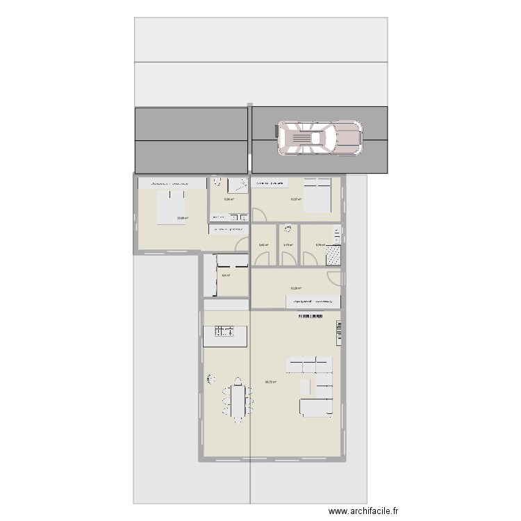 LIOU LOFT. Plan de 9 pièces et 140 m2