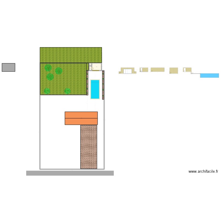 pool house complet. Plan de 6 pièces et 519 m2