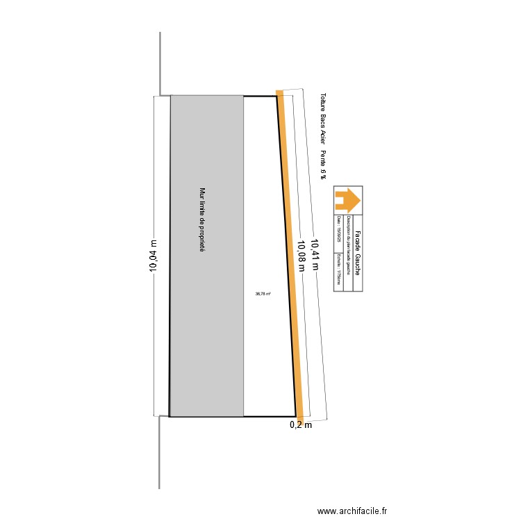 facade arriere. Plan de 0 pièce et 0 m2