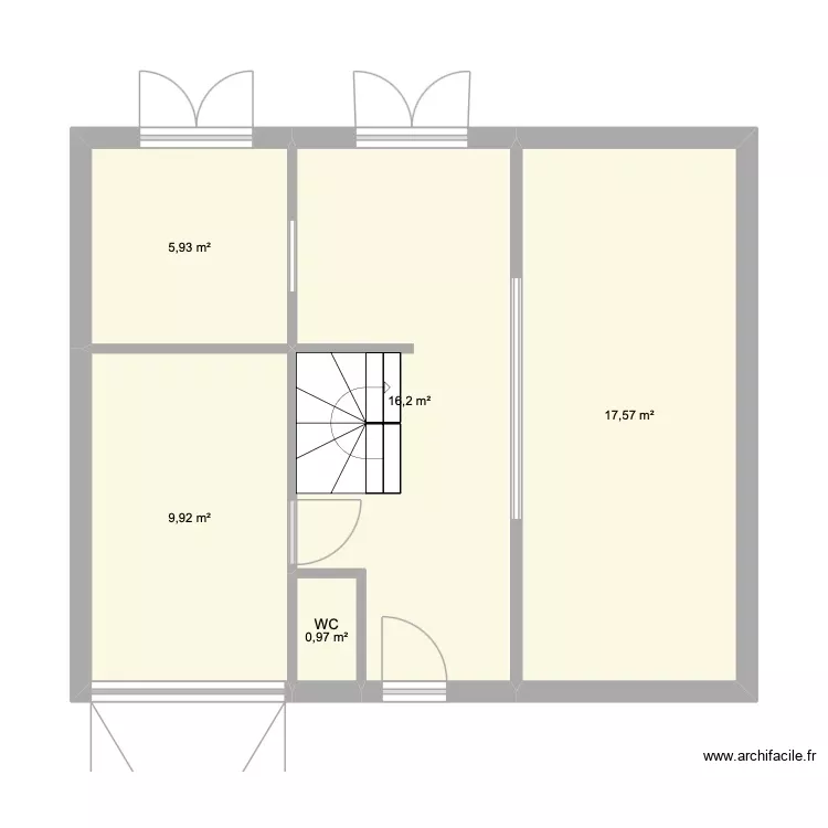 Maison Villiers sur orge. Plan de 5 Pièces et 51 m² Maison Villiers sur orge. Plan de 5 Pièces et 51 m²