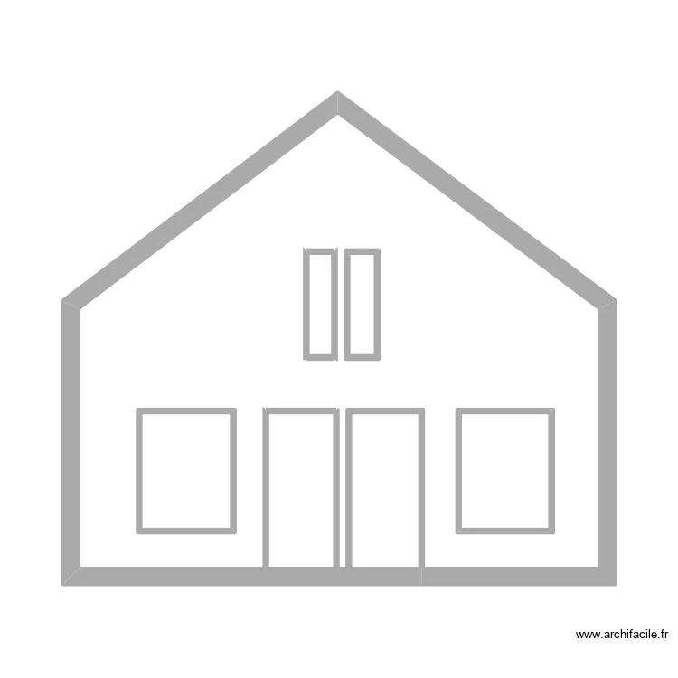 Face avant grange Amneville 2. Plan de 6 et 41 m² Face avant grange Amneville 2. Plan de 6 et 41 m²