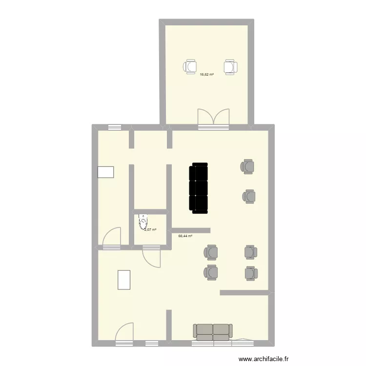 SALON. Plan de 3 Pièces et 85 m² SALON. Plan de 3 Pièces et 85 m²