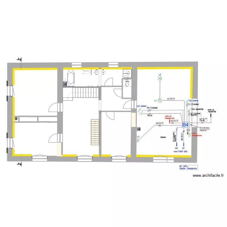 Atelier_Electricit&eacute;_Eclairage_E1_V4. Plan de 